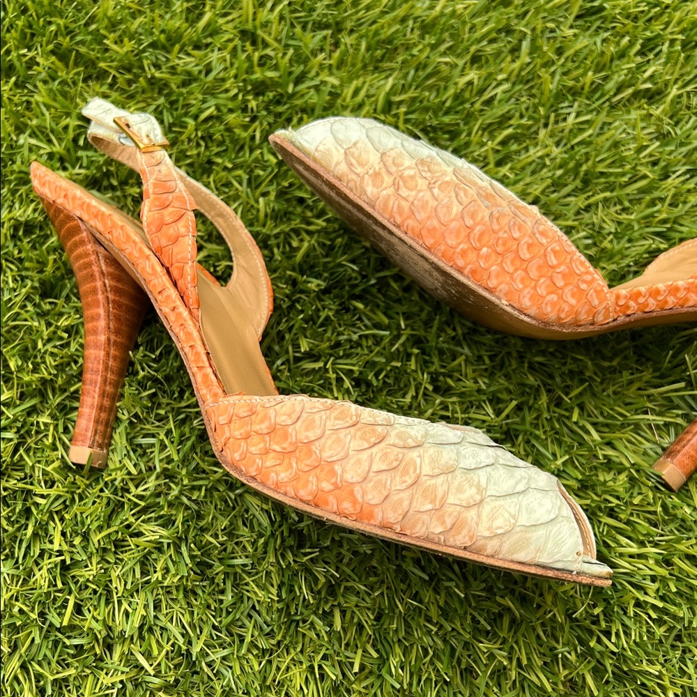 Stuart Weitzman Orangina Pantone Python Size 5 1/2 - image 6